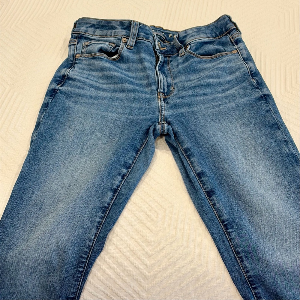 American Eagle Next Level High-Waisted Skinny Kick Jeans | 6 | Indigo - Picture 4 of 8